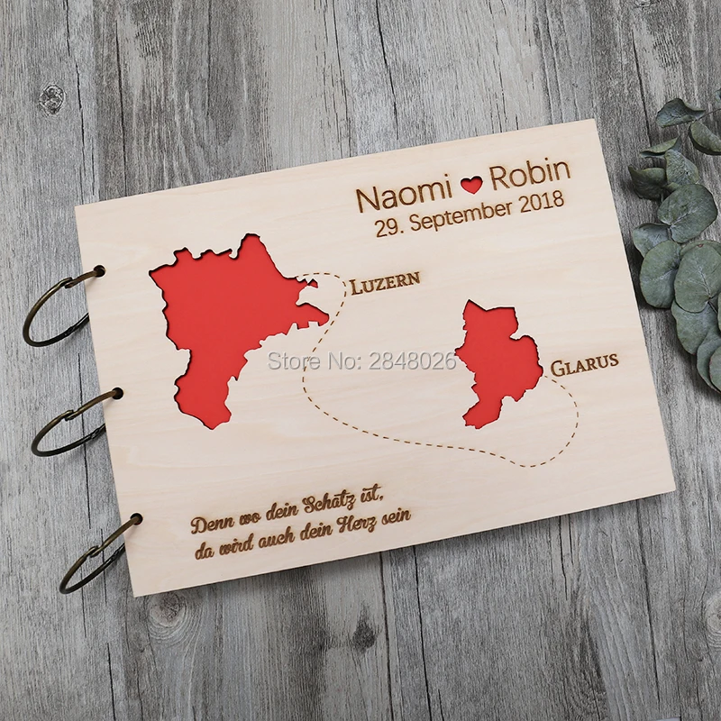Custom Star Map - หนังสือแขกงานแต่งงานส่วนบุคคลแบบชนบท,แผนที่ที่กําหนดเองสมุดเยี่ยมงานแต่งงานไม้,อัลบั้มภาพปลายทางส่วนบุคคล