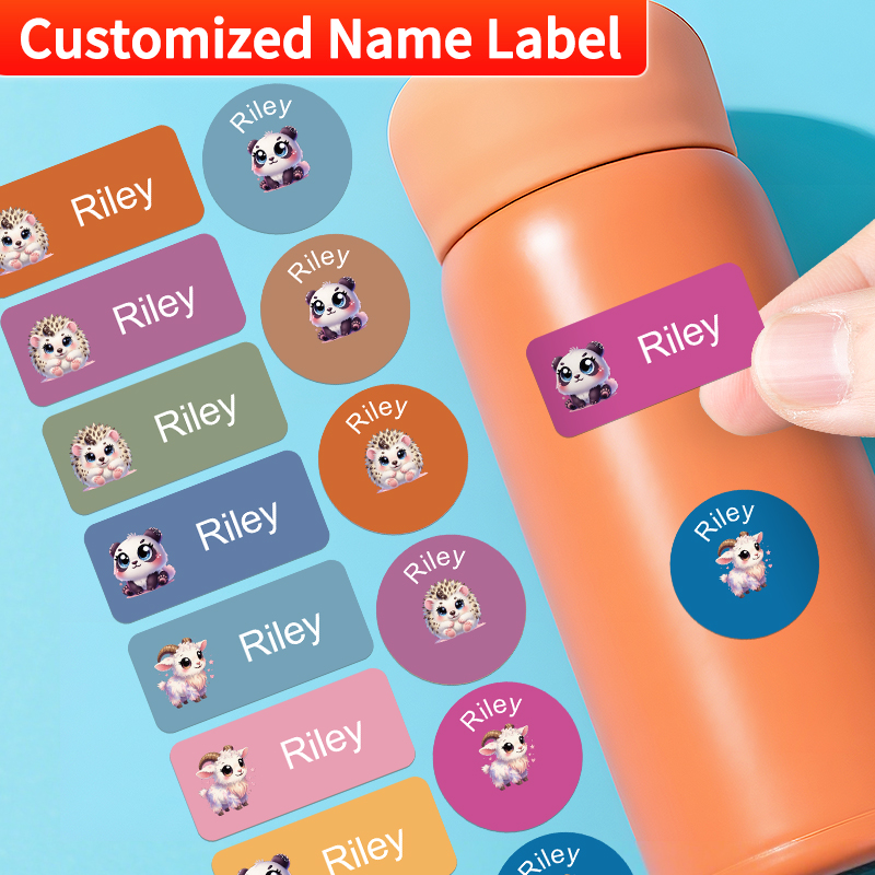 Personalized Name Box - ป้ายชื่อส่วนตัว - สติกเกอร์แบบกำหนดเองน้ำหนักเบาพิเศษ พกพาสะดวกและจัดเก็บง่ายสำหรับหนังสือเรียน กล่อง และอุปกรณ์จัดระเบียบบ้าน