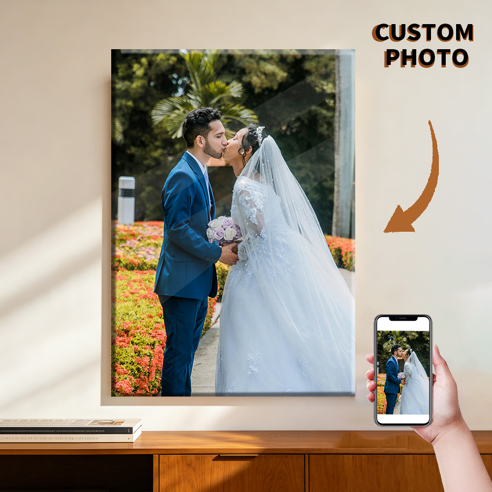 Engraved Wood Frame - ภาพถ่ายสั่งทำบนผืนผ้าใบ 1 ชิ้น พร้อมกรอบไม้ DIY หรือโปสเตอร์แบบไม่มีกรอบ