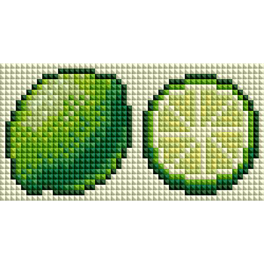 Photo Mosaic Print - มินิเจม ® ชุดภาพวาดเพชรเรซิ่น DIY รูปทรงสี่เหลี่ยม Lime
