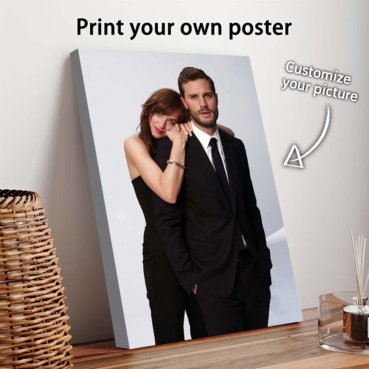 Pet Portrait Custom - ภาพพิมพ์บนผ้าใบตามสั่งจากภาพถ่ายของคุณ ภาพงานแต่งงาน วันเกิด โปสเตอร์ตกแต่งผนัง ภาพสัตว์เลี้ยง ครอบครัว