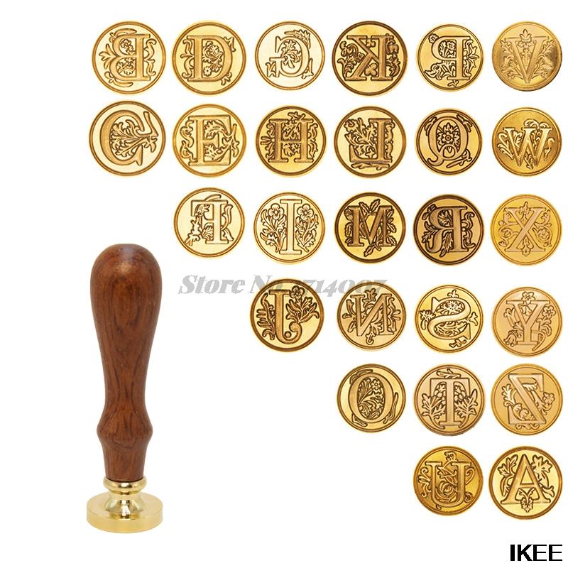 Wax Seal Letter Kit - แสตมป์ใสลายเรโทร 26 ตัวอักษร A - Z