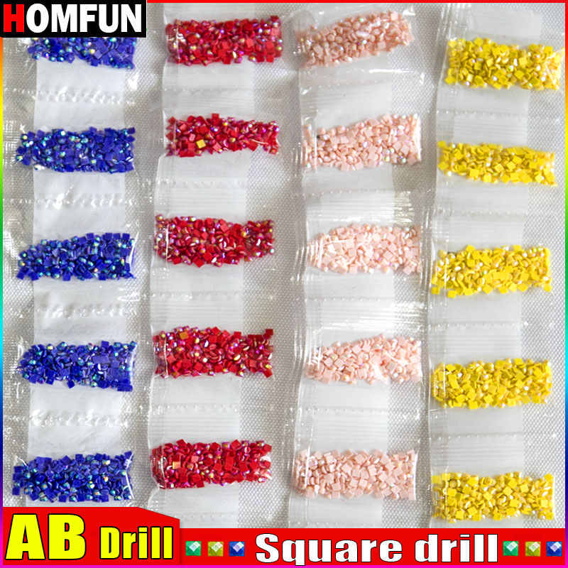 Photo Mosaic Print - HOMFUN AB เจาะ DIY เพชรภาพวาดอุปกรณ์เสริม Rhinestone
