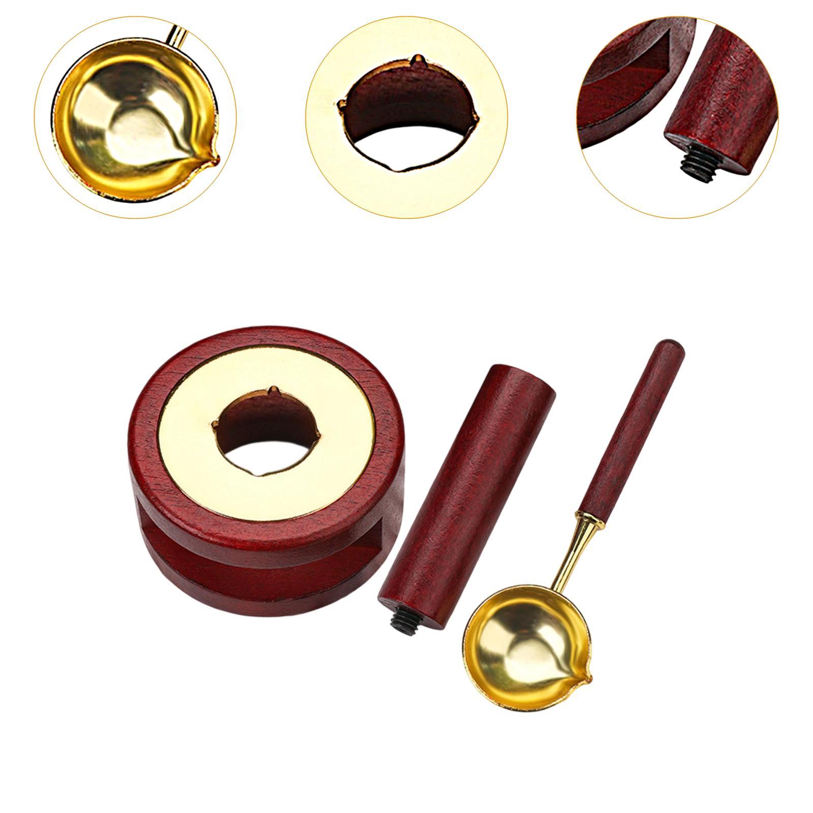 Wax Seal Letter Kit - ชุดตราประทับขี้ผึ้ง เครื่องมือปิดผนึกซองจดหมาย ช้อนไม้ สำหรับงานแต่งงาน การ์ดเชิญ งานฝีมือ