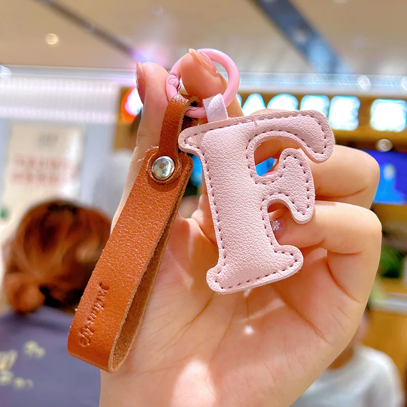 พวงกุญแจอักษรเริ่มต้นหนัง PU A - Monogram Keychain Leather บทวิจารณ์และราคา