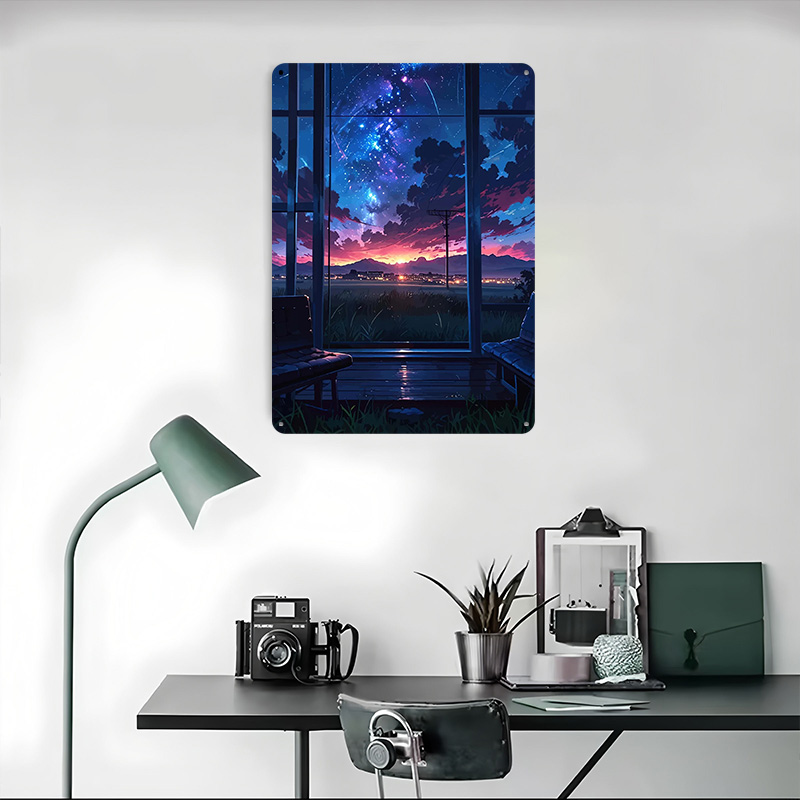 โปสเตอร์ภาพพิมพ์วิวหน้าต่างอนิ - Custom Night Sky บทวิจารณ์และราคา