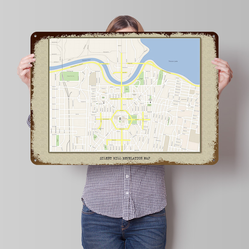 โปสเตอร์โลหะลายแผนที่ Silent H - Custom Map Poster บทวิจารณ์และราคา