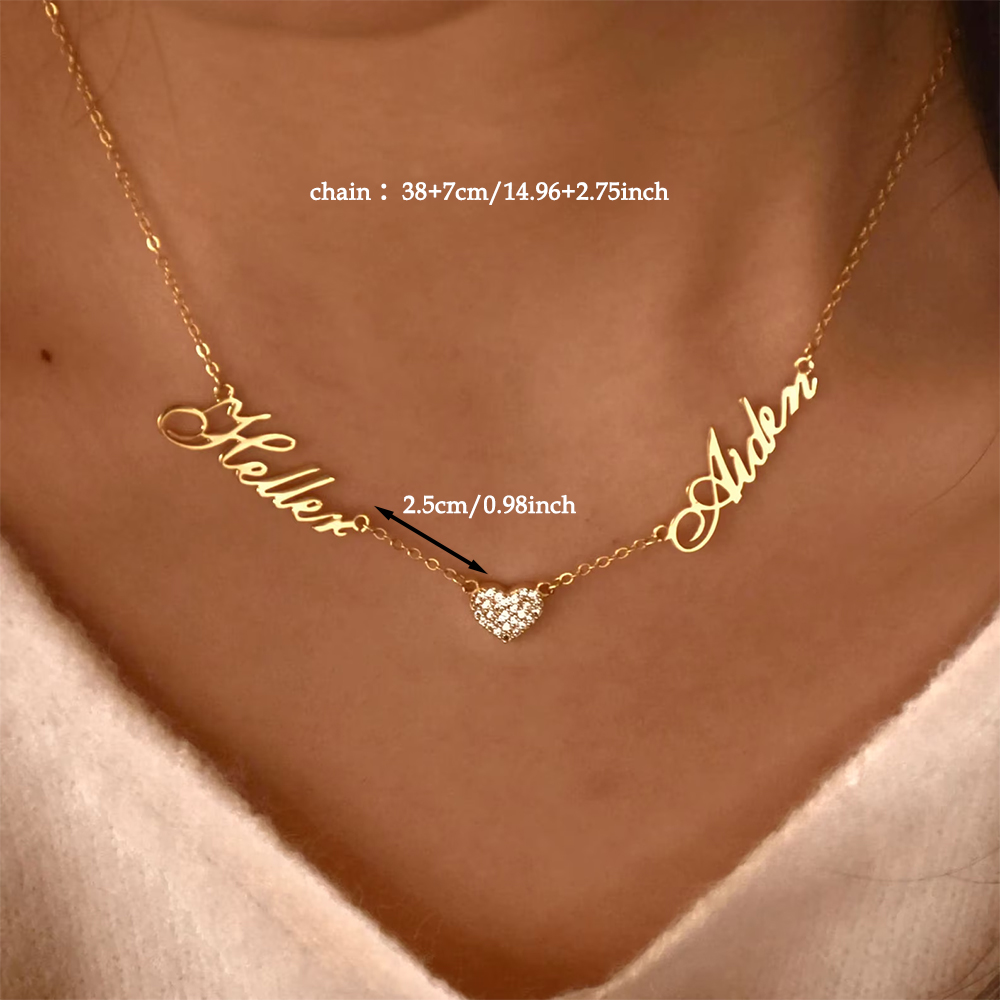 สร้อยคอสองชื่อแบบกำหนดเองสำหรั - Name Necklace Custom บทวิจารณ์และราคา