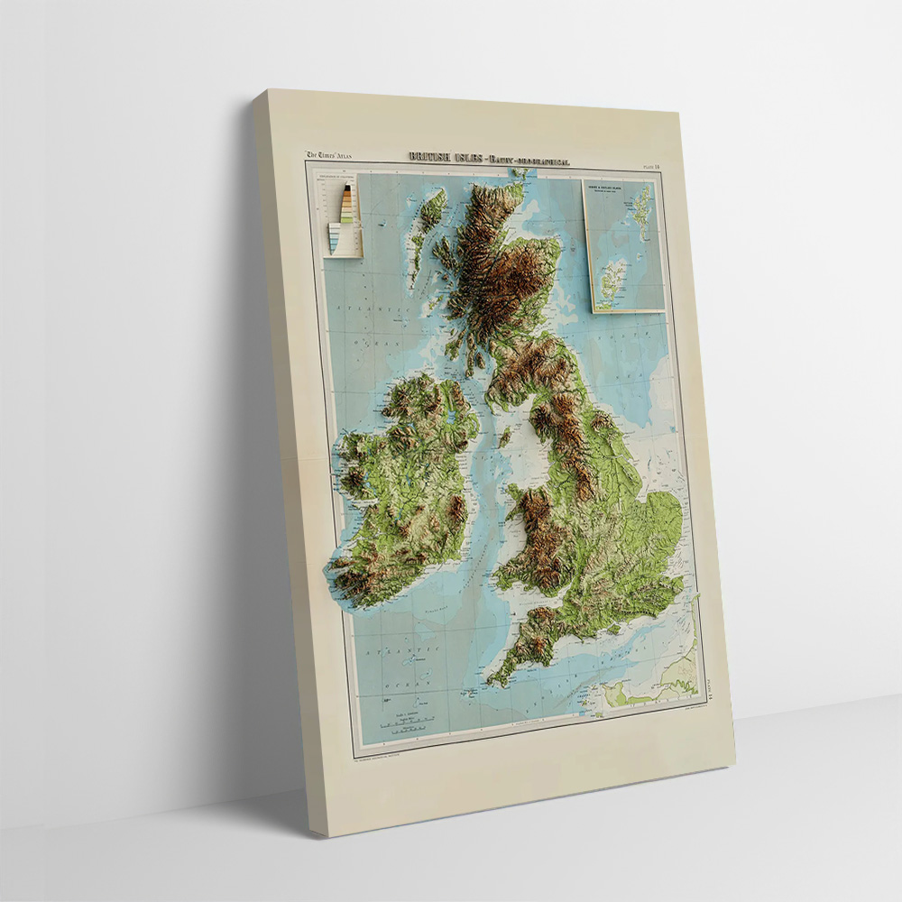 แผนที่นูน 3 มิติของหมู่เกาะอัง - Custom Map Poster บทวิจารณ์และราคา