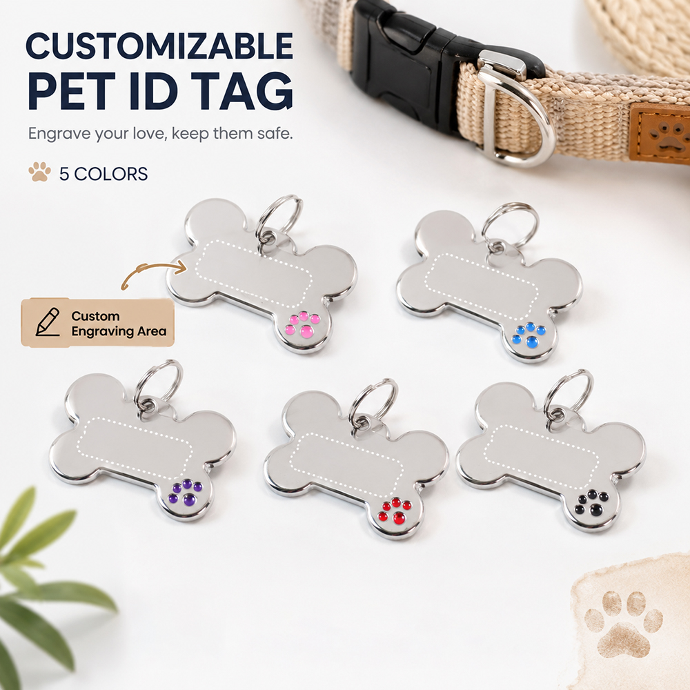 ป้ายชื่อสุนัขรูปกระดูกแบบกำหนด - Pet Portrait Custom บทวิจารณ์และราคา