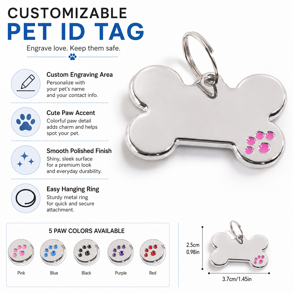 ป้ายชื่อสุนัขรูปกระดูกแบบกำหนด - Pet Portrait Custom บทวิจารณ์และราคา