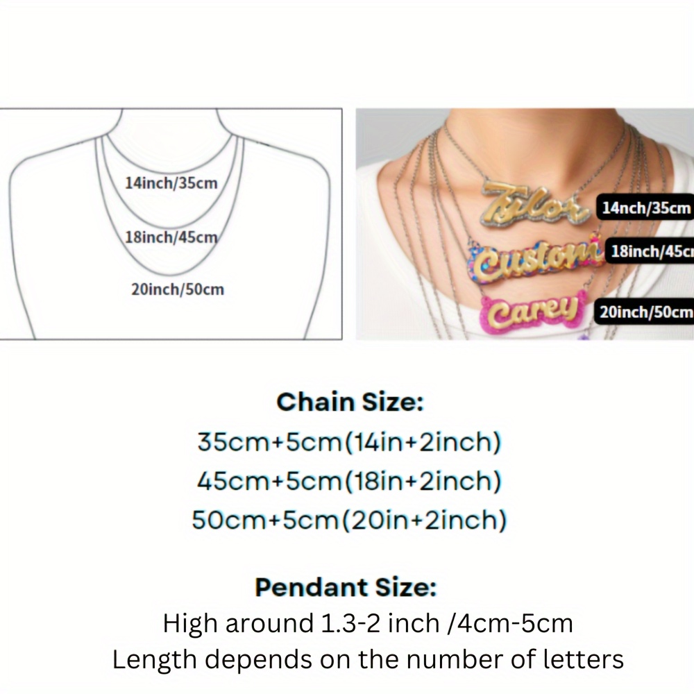 สร้อยคออะคริลิกสองชั้นแบบกำหนด - Name Necklace Custom บทวิจารณ์และราคา