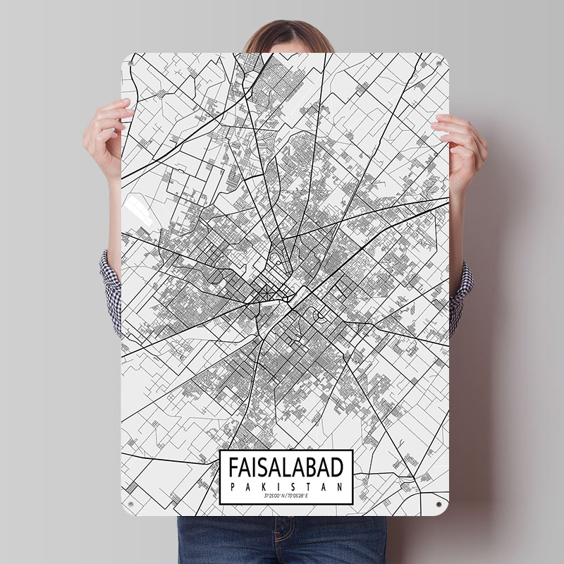 แผนที่เมืองฟัยซาลาบาด ประเทศปา - Custom Map Poster บทวิจารณ์และราคา