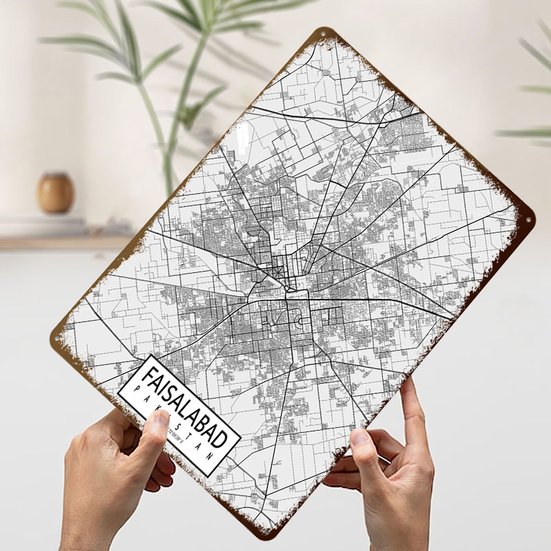 แผนที่เมืองฟัยซาลาบาด ประเทศปา - Custom Map Poster บทวิจารณ์และราคา