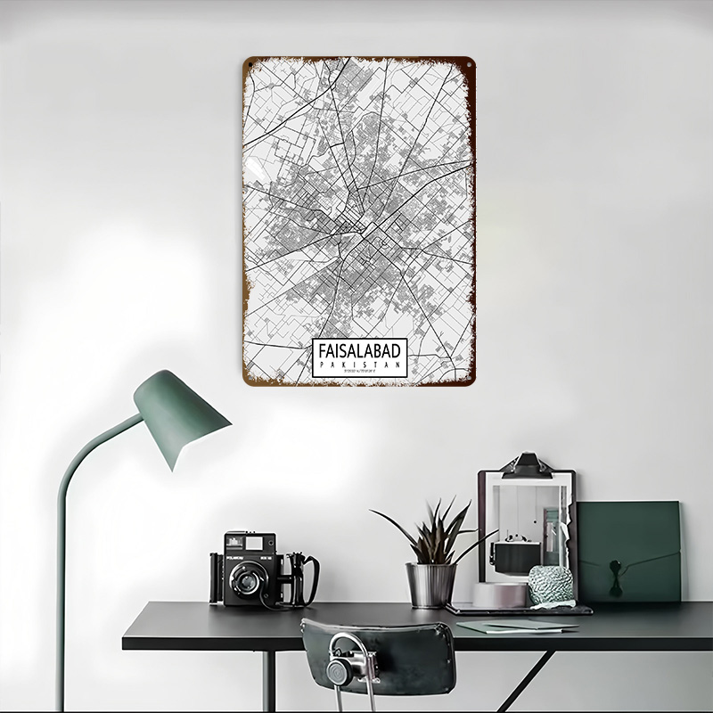 แผนที่เมืองฟัยซาลาบาด ประเทศปา - Custom Map Poster บทวิจารณ์และราคา