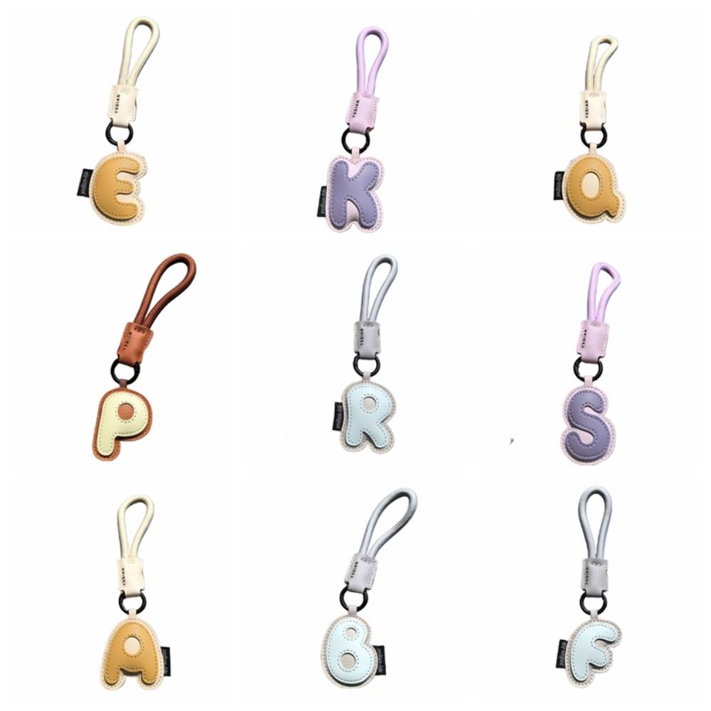 หวาน 26 ตัวอักษรพวงกุญแจ PU หน - Monogram Keychain Leather บทวิจารณ์และราคา