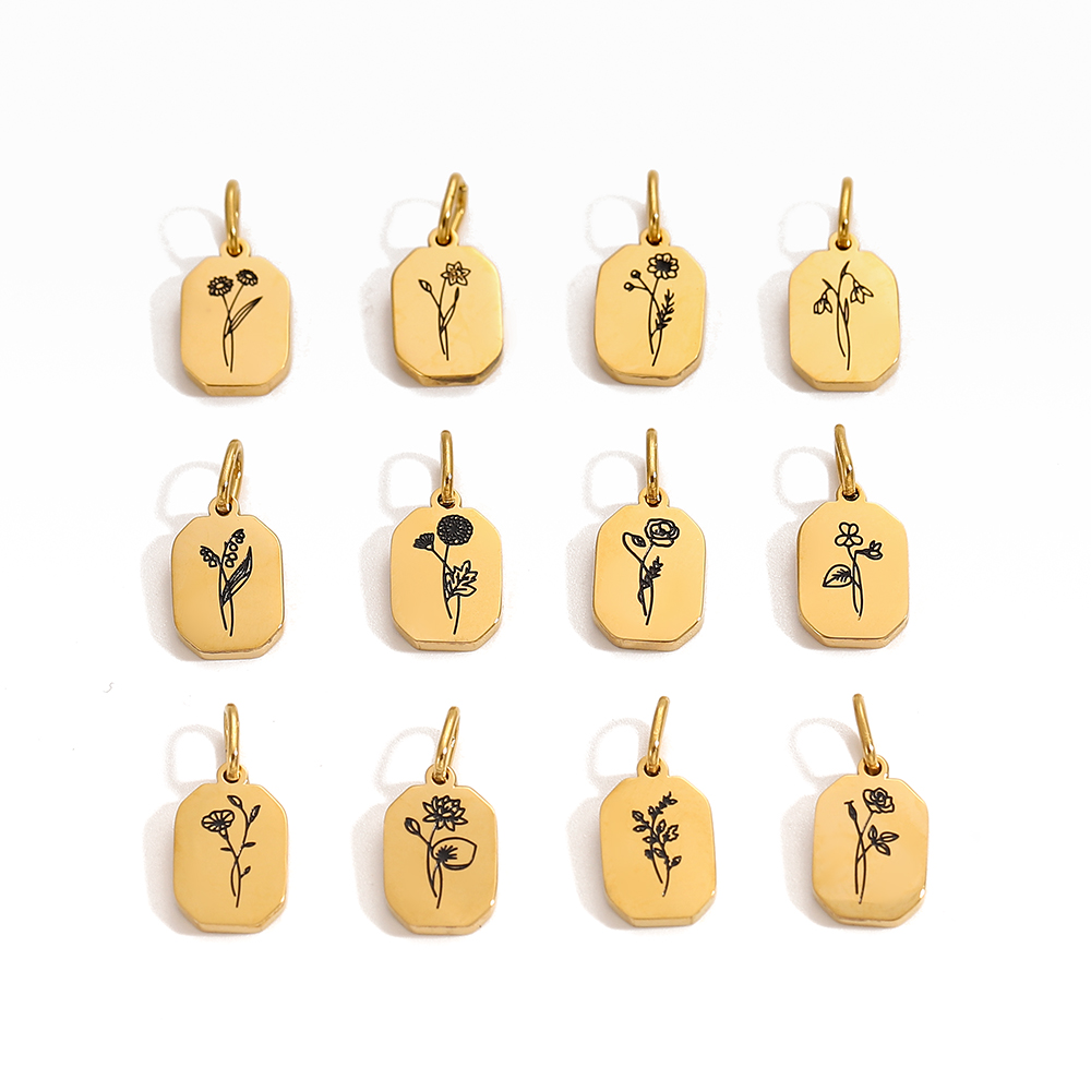 Chic ขายร้อนวันเกิดเดือนคริสตั - Birth Flower Necklace บทวิจารณ์และราคา
