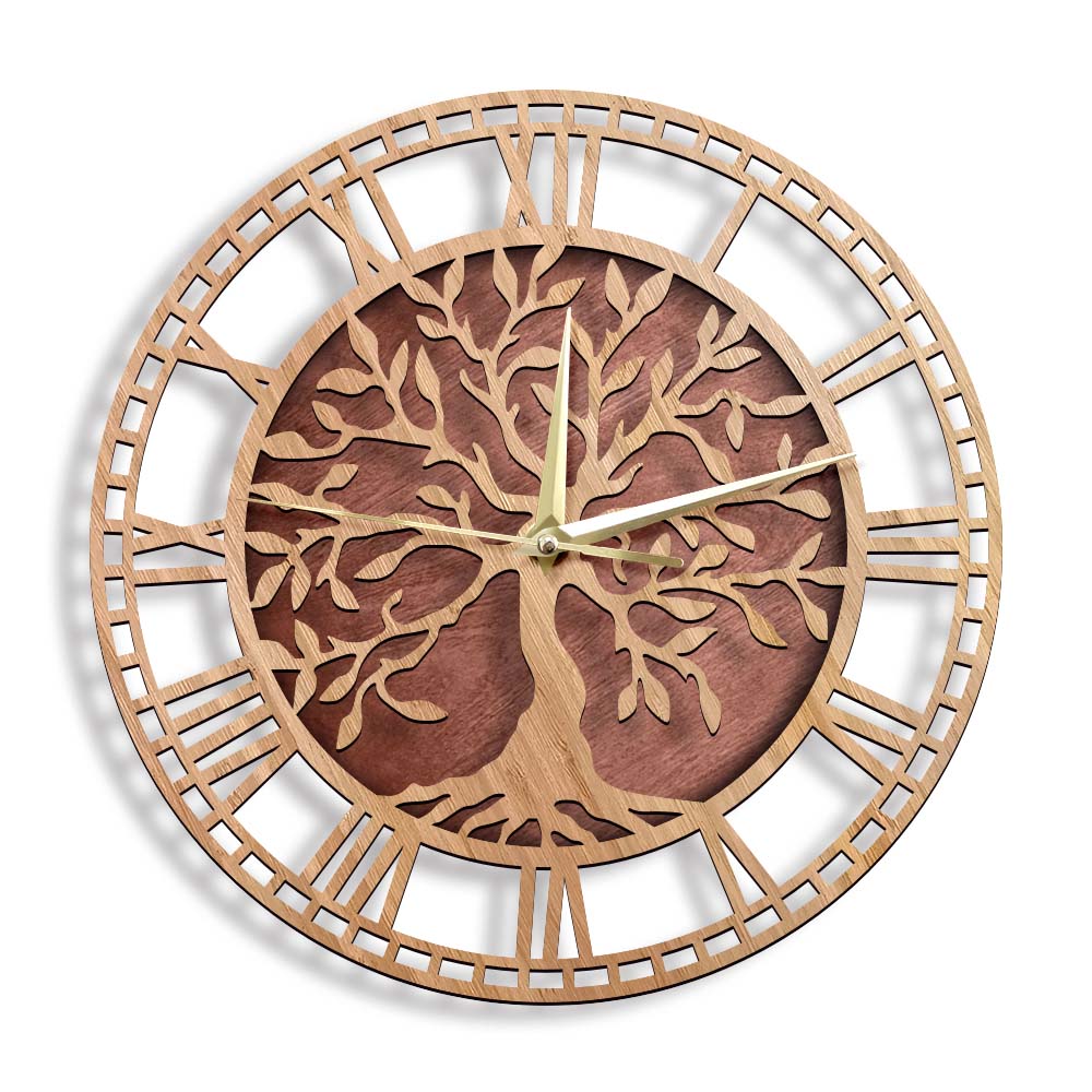 Tree of Life นาฬิกาไม้บ้านไร่ส - Family Tree Print บทวิจารณ์และราคา