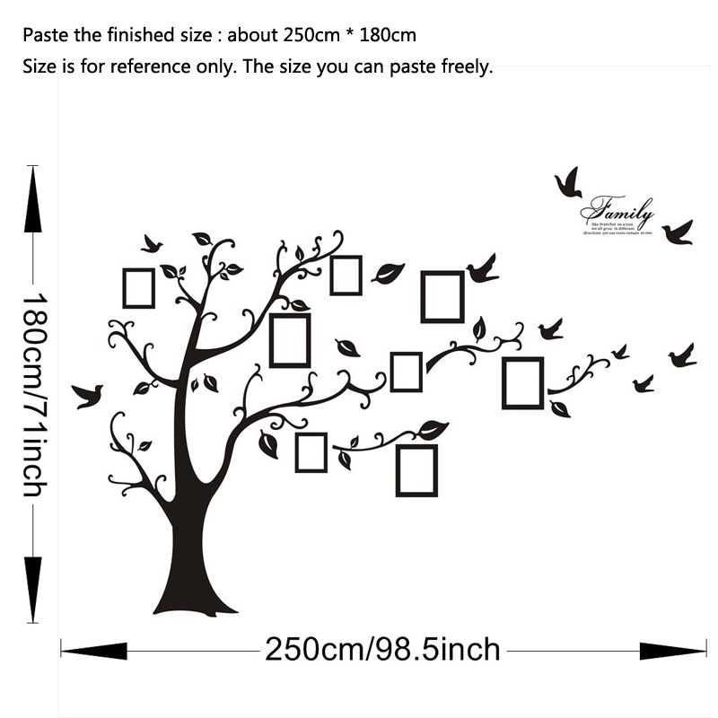 สติ๊กเกอร์ติดผนังรูปต้นไม้ขนาด - Family Tree Print บทวิจารณ์และราคา