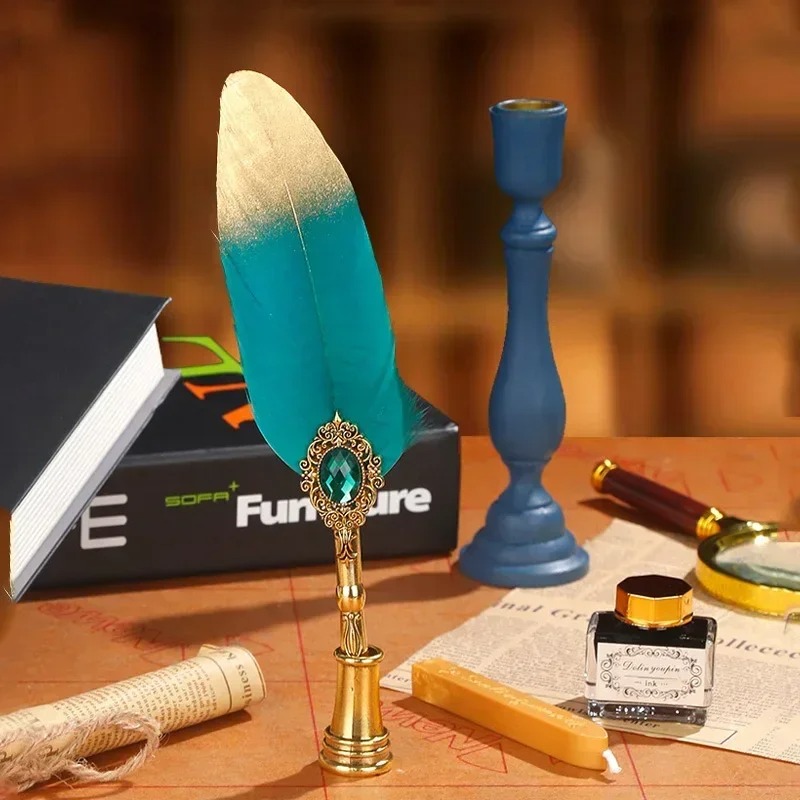 ชุดปากกาขนนกพร้อมหมึก ชุดแสตมป - Wax Seal Letter Kit บทวิจารณ์และราคา