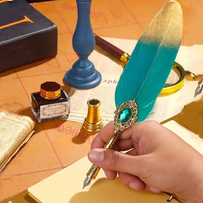 ชุดปากกาขนนกพร้อมหมึก ชุดแสตมป - Wax Seal Letter Kit บทวิจารณ์และราคา