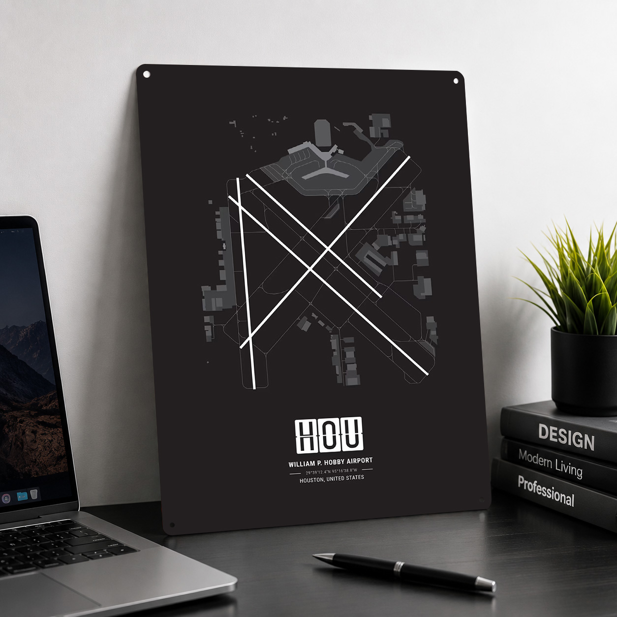 แผนที่สนามบินฮิวสตันฮอบบี้ พิม - Custom Map Poster บทวิจารณ์และราคา