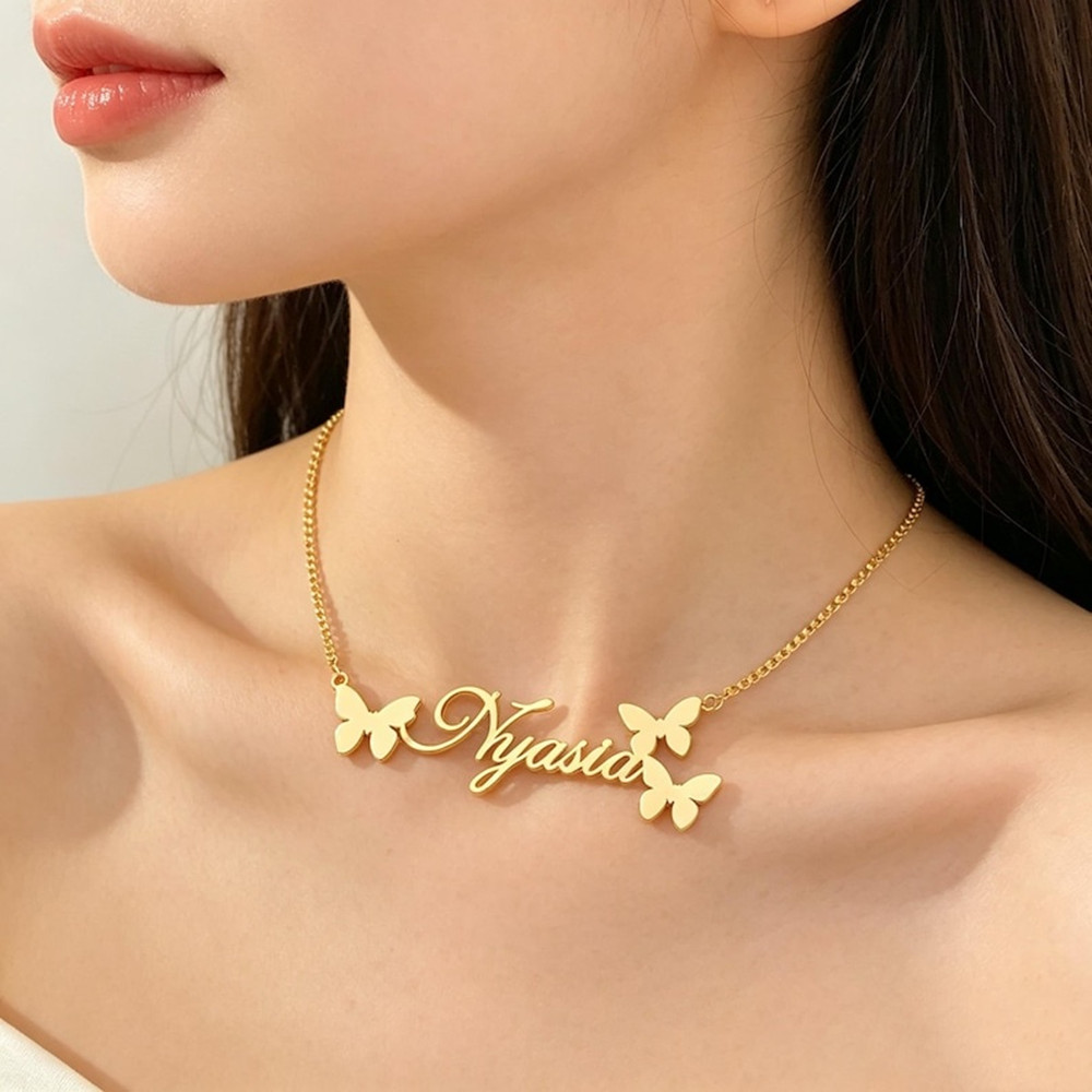 สร้อยคอชื่อสั่งทำ เครื่องประดั - Birth Flower Necklace บทวิจารณ์และราคา