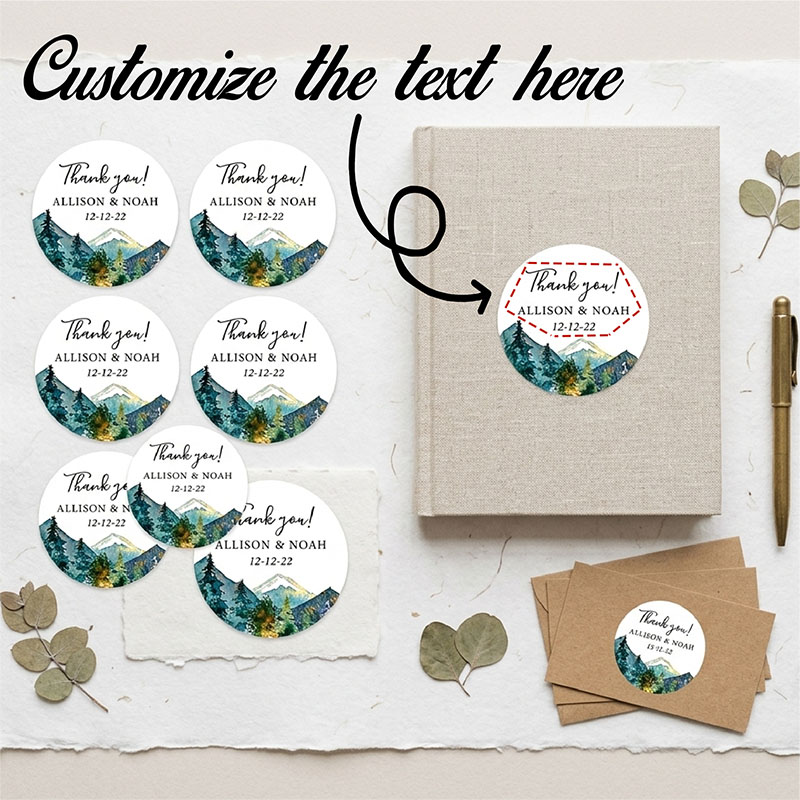 สติกเกอร์โลโก้ภูเขาแบบกำหนดเอง - Personalized Name Box บทวิจารณ์และราคา