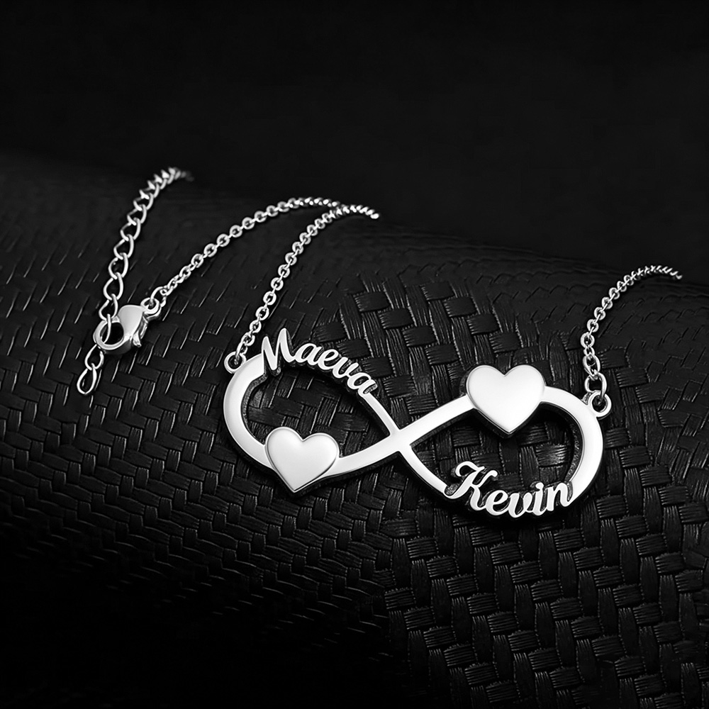 สร้อยคอชื่อสั่งทำ จี้รูปหัวใจอ - Name Necklace Custom บทวิจารณ์และราคา
