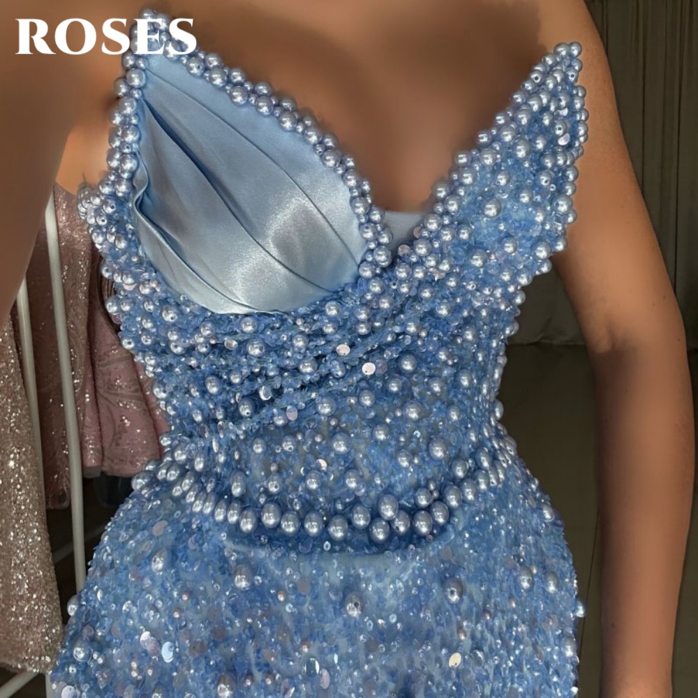 ROSES ชุดเดรสปาร์ตี้สีฟ้าหรูหร - Custom Night Sky บทวิจารณ์และราคา