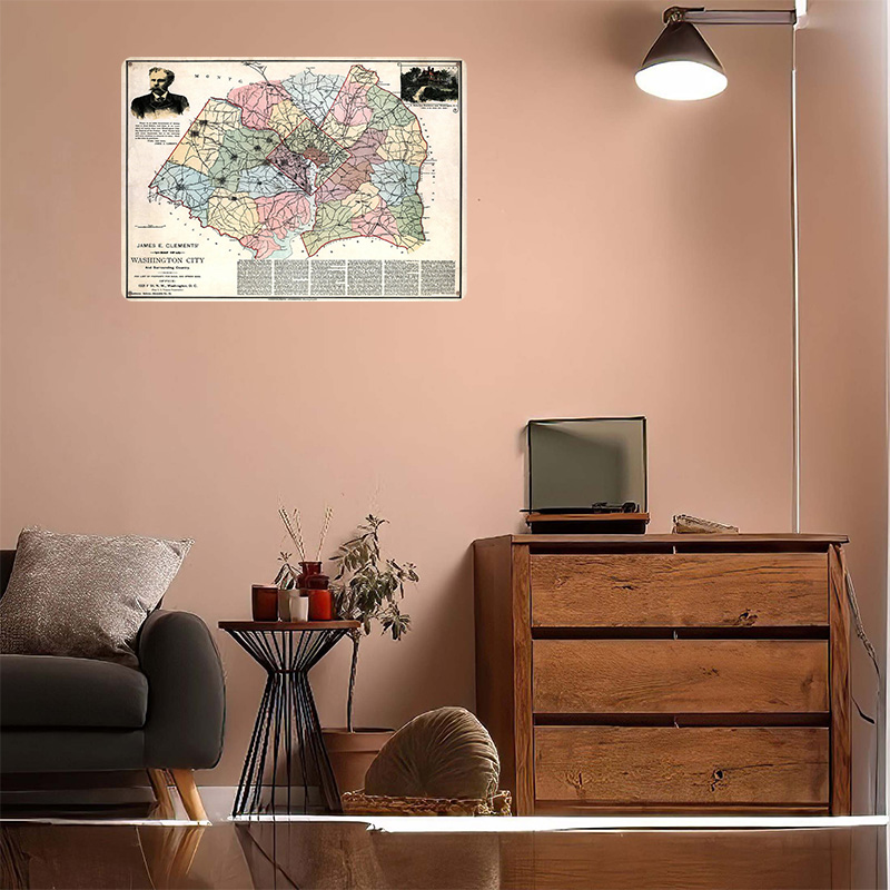 แผนที่เมืองวอชิงตัน โปสเตอร์พิ - Custom Map Poster บทวิจารณ์และราคา