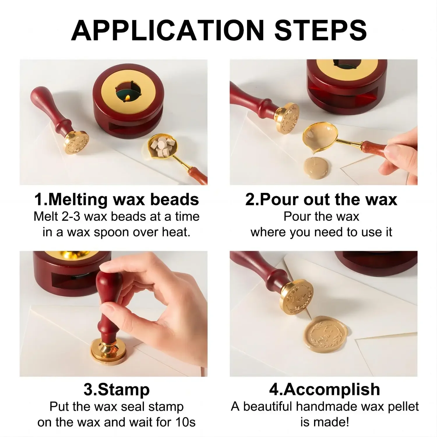 CUSTOM WAX Seal ชุดแสตมป์คู่ชื - Wax Seal Letter Kit บทวิจารณ์และราคา