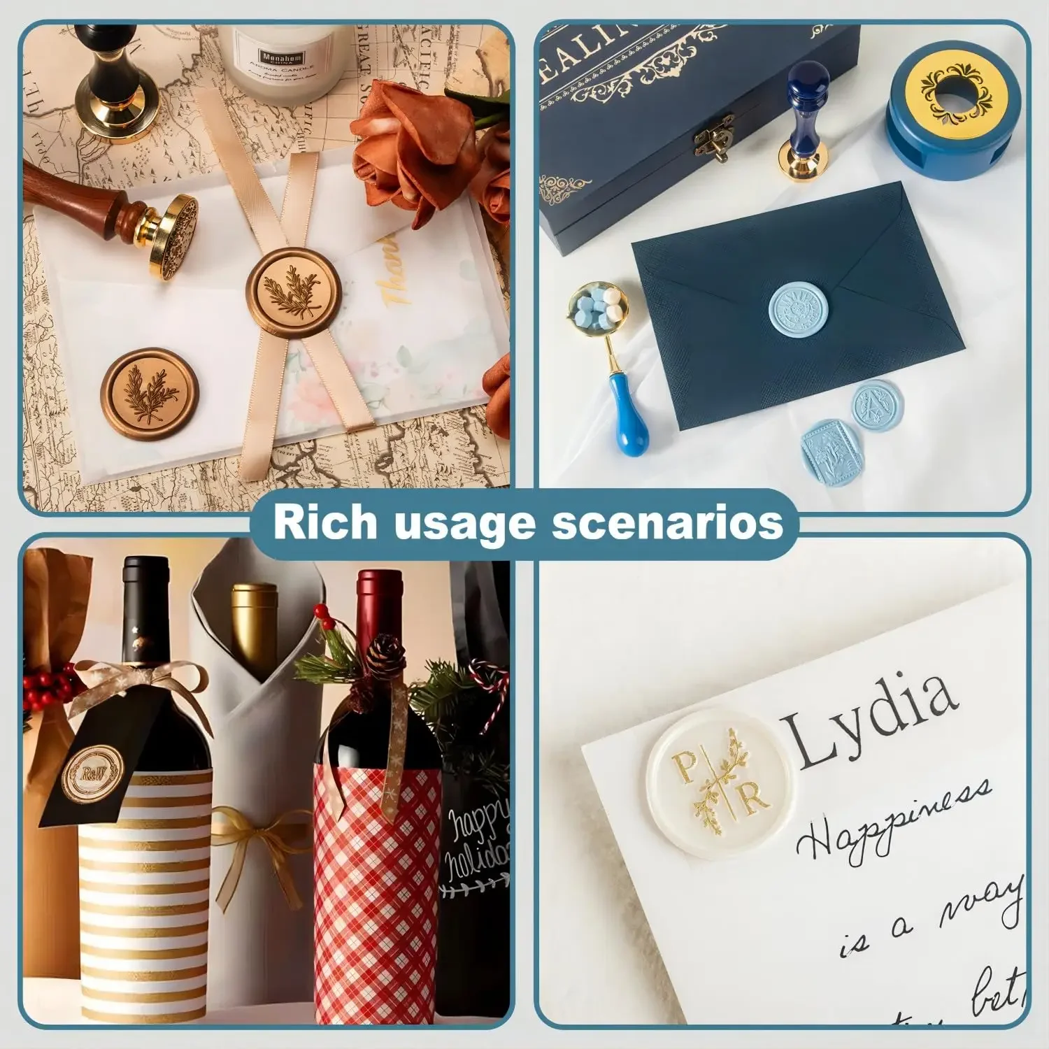 CUSTOM WAX Seal ชุดแสตมป์คู่ชื - Wax Seal Letter Kit บทวิจารณ์และราคา