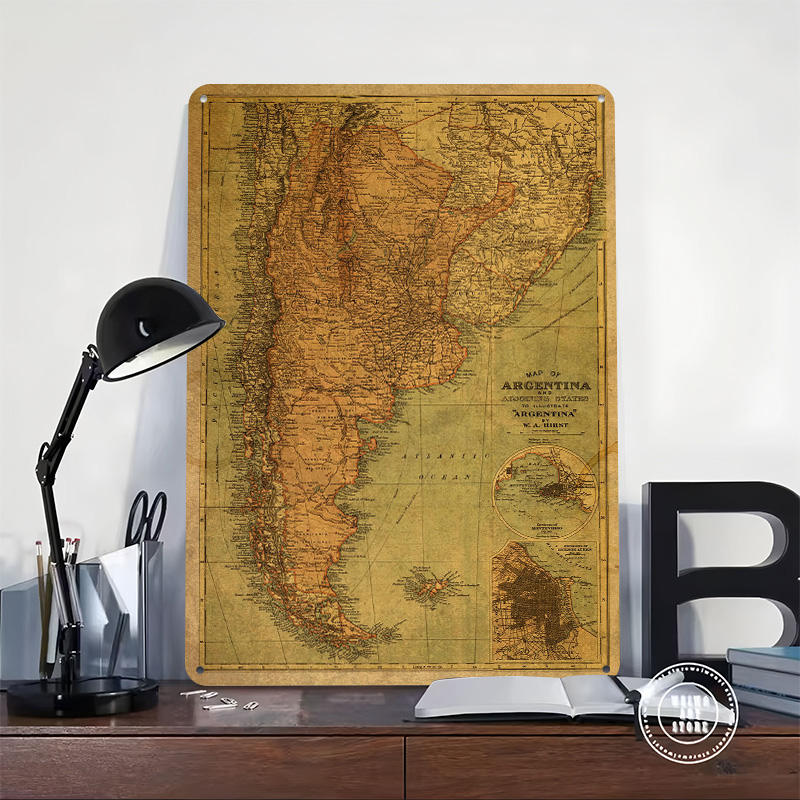แผนที่อาร์เจนตินาวินเทจ โปสเตอ - Custom Map Poster บทวิจารณ์และราคา