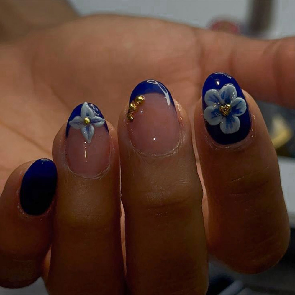สติกเกอร์ติดเล็บเจล 3 มิติ รูป - Pressed Flower Art บทวิจารณ์และราคา