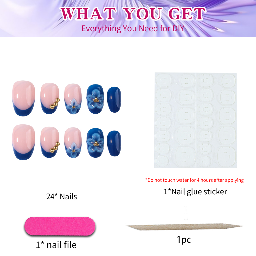 สติกเกอร์ติดเล็บเจล 3 มิติ รูป - Pressed Flower Art บทวิจารณ์และราคา
