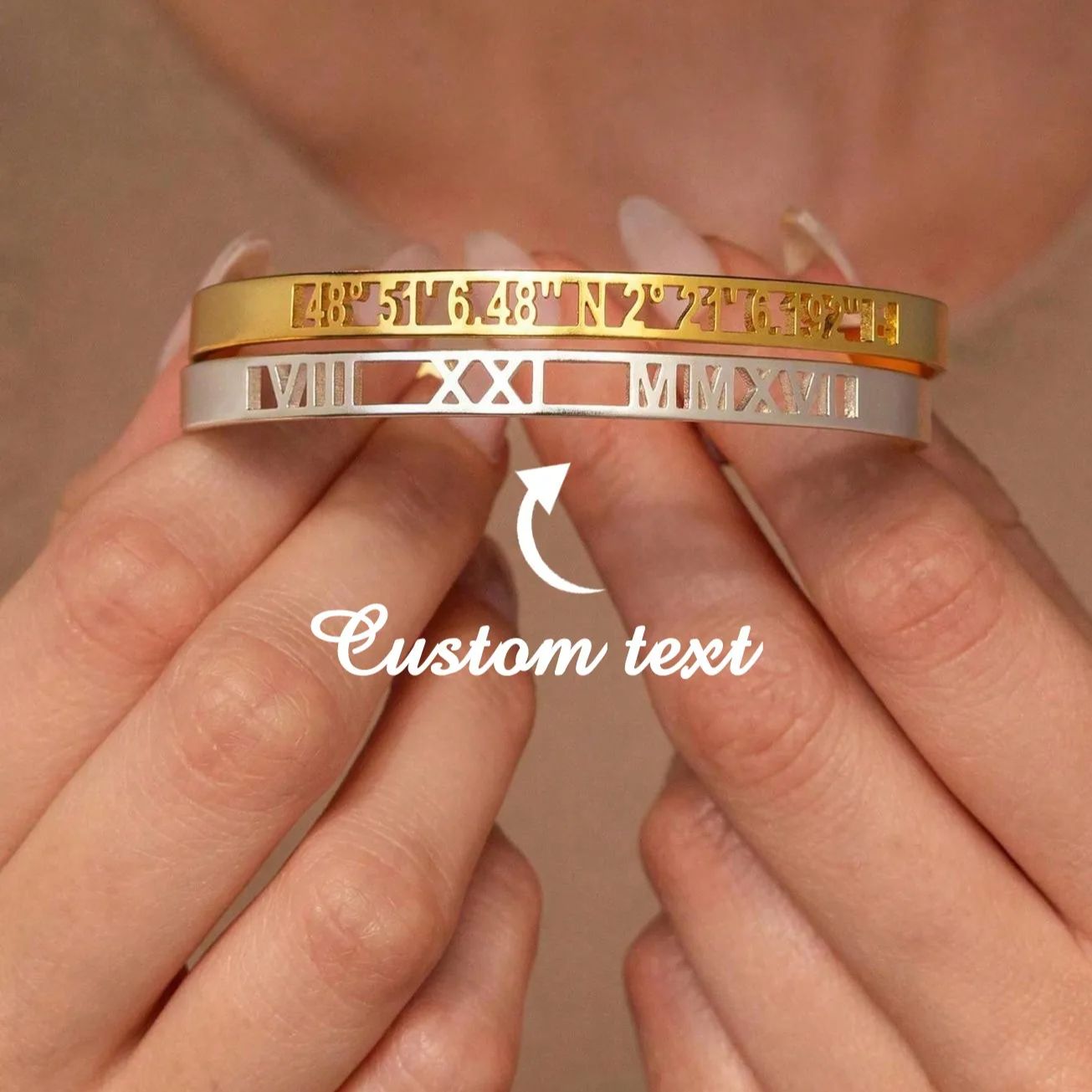 CUSTOM วันที่พิกัดตัวเลขโรมันก - Coordinates Bracelet บทวิจารณ์และราคา
