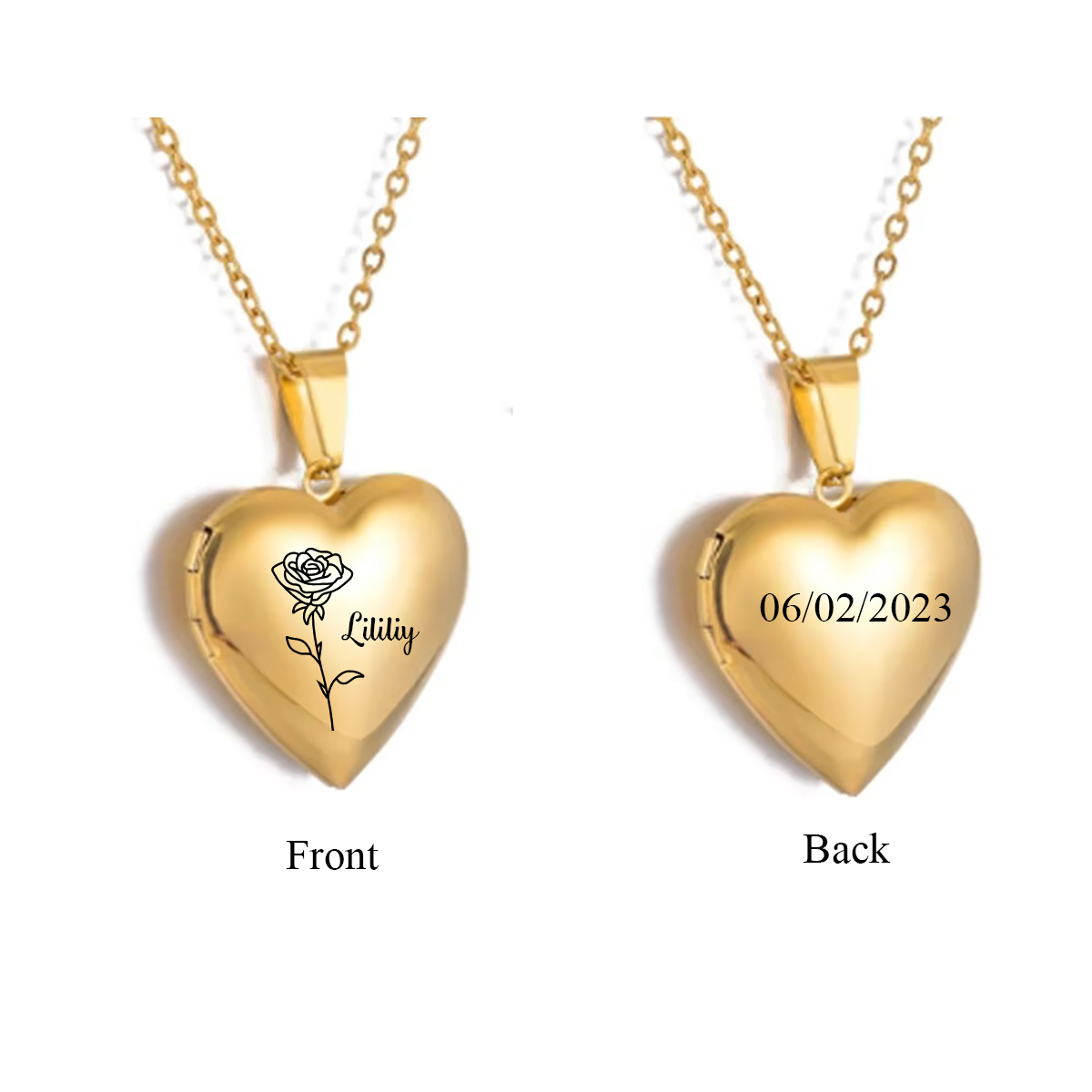 CUSTOM ส่วนบุคคล Heart Birth ด - Birth Flower Necklace บทวิจารณ์และราคา