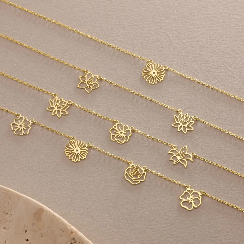 ที่กําหนดเอง Birth ดอกไม้สร้อย - Birth Flower Necklace บทวิจารณ์และราคา