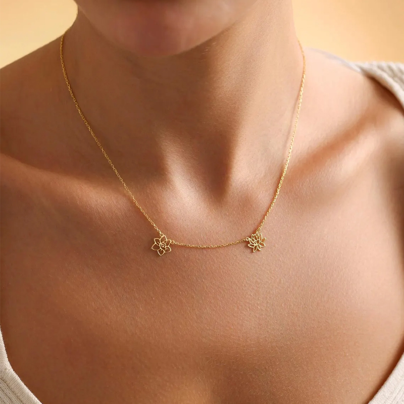 ที่กําหนดเอง Birth ดอกไม้สร้อย - Birth Flower Necklace บทวิจารณ์และราคา