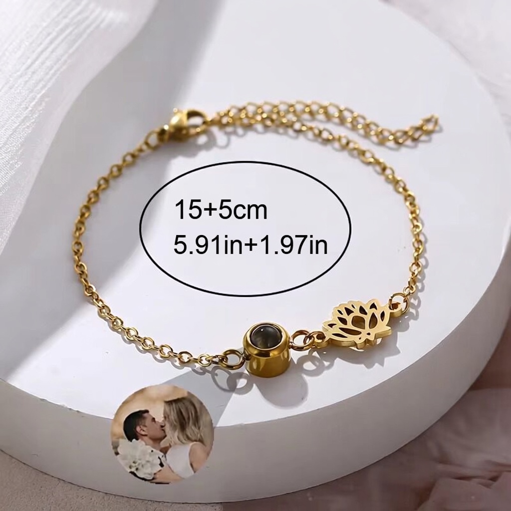กำไลข้อมือสแตนเลสสตีลแบบกำหนดเ - Birth Flower Necklace บทวิจารณ์และราคา