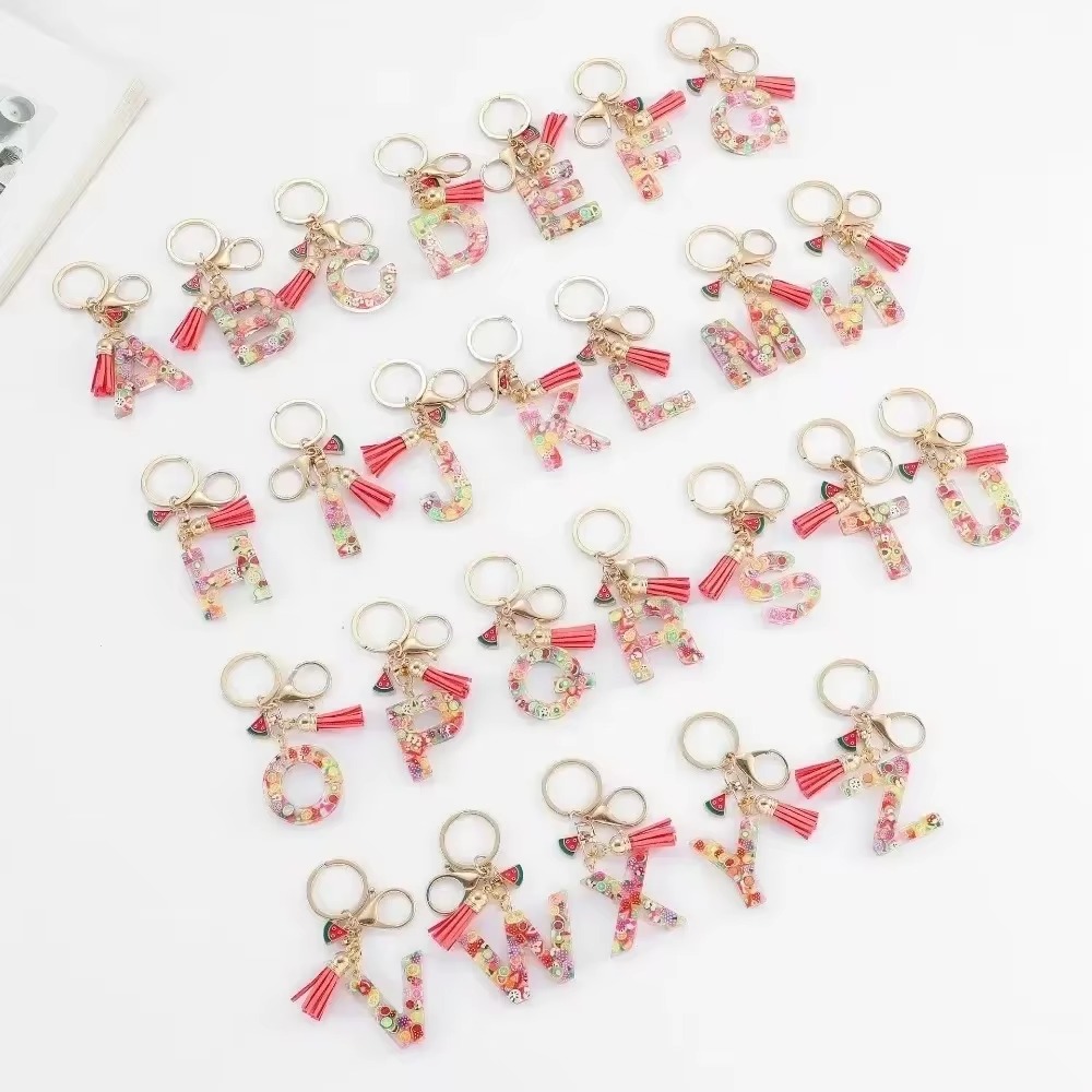 ส่วนบุคคล A-Z Key แหวนหัวเข็มข - Monogram Keychain Leather บทวิจารณ์และราคา