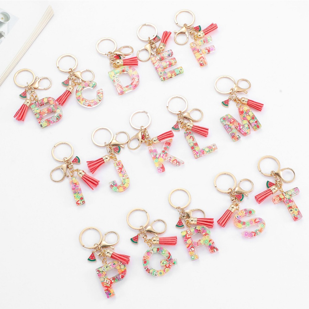 ส่วนบุคคล A-Z Key แหวนหัวเข็มข - Monogram Keychain Leather บทวิจารณ์และราคา
