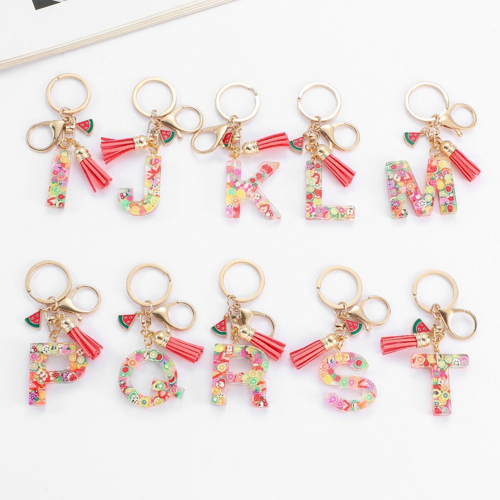 ส่วนบุคคล A-Z Key แหวนหัวเข็มข - Monogram Keychain Leather บทวิจารณ์และราคา