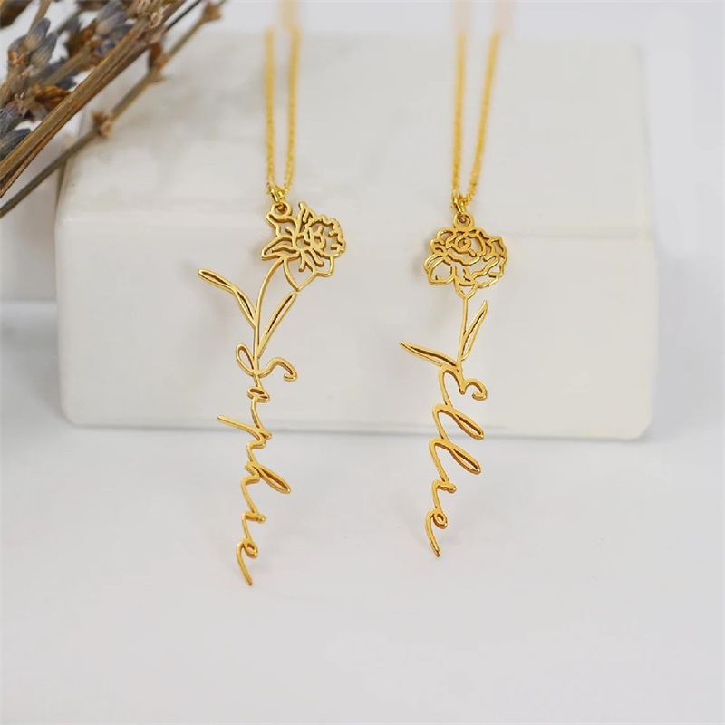 ส่วนบุคคล Birth ดอกไม้ชื่อสร้อ - Birth Flower Necklace บทวิจารณ์และราคา