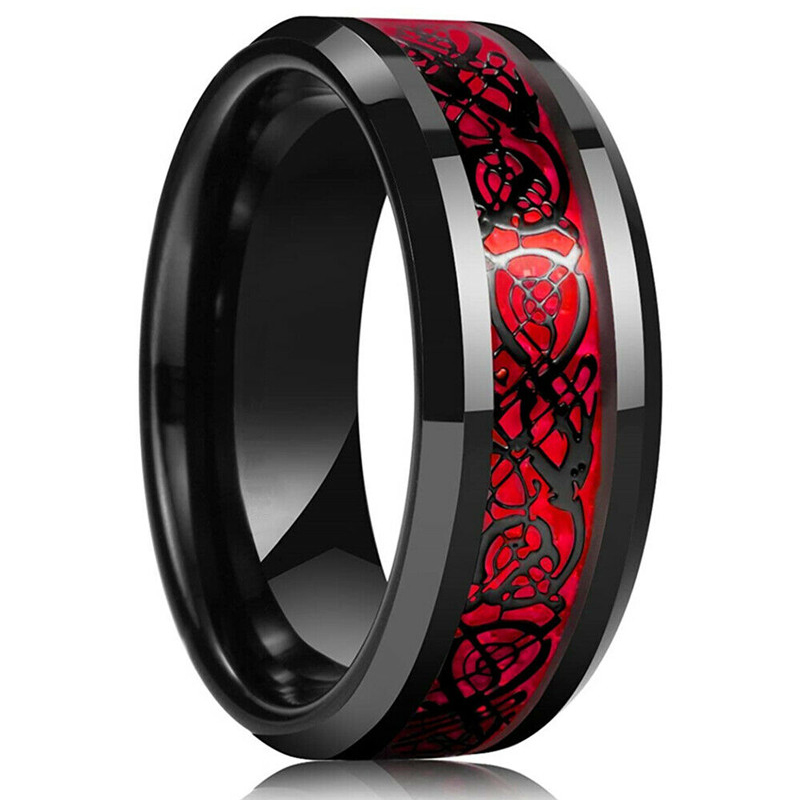 แฟชั่น 8 มม.สแตนเลส Celtic Dra - Initial Ring Custom บทวิจารณ์และราคา