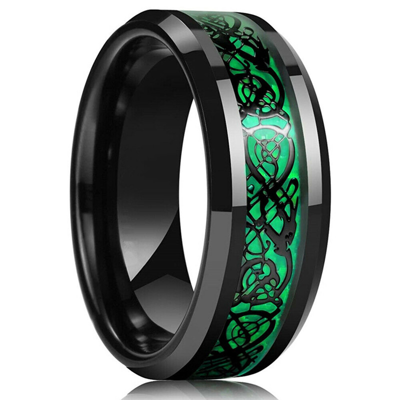 แฟชั่น 8 มม.สแตนเลส Celtic Dra - Initial Ring Custom บทวิจารณ์และราคา