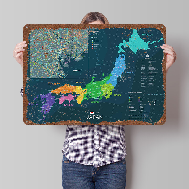 แผนที่ประเทศญี่ปุ่นและโตเกียว  - Custom Map Poster บทวิจารณ์และราคา