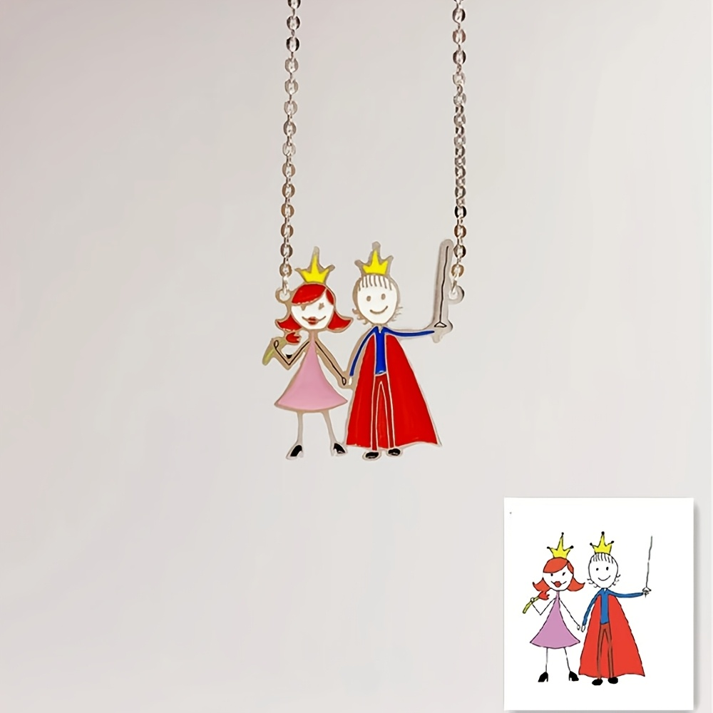 จี้สร้อยคอรูปภาพวาดเด็ก ของที่ - Name Necklace Custom บทวิจารณ์และราคา