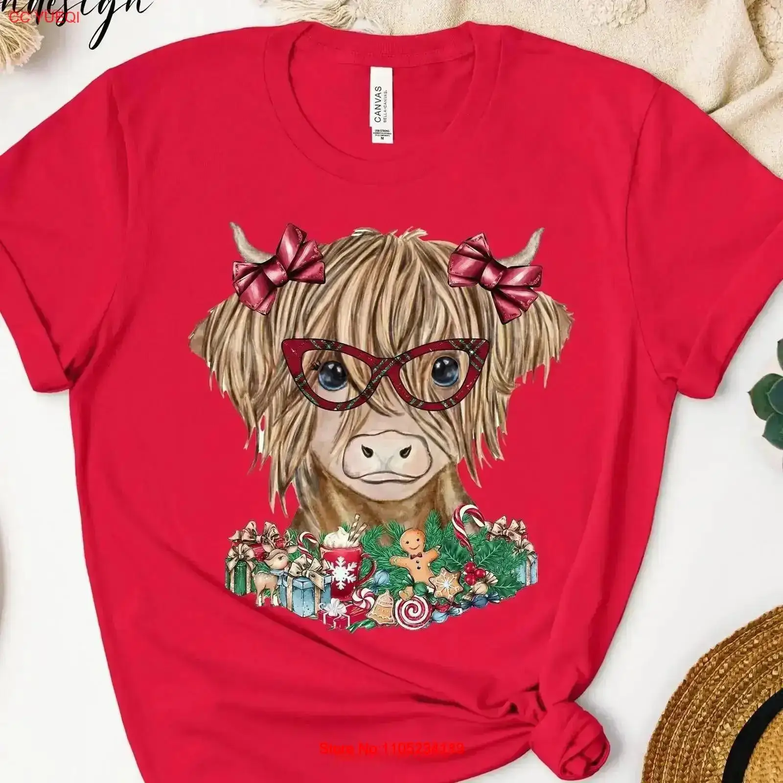 เสื้อยืดลายวัวไฮแลนด์คริสต์มาส - Family Tree Print บทวิจารณ์และราคา